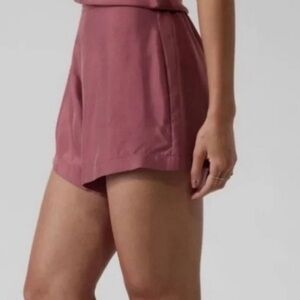 ATHLETA CALM COOL SHORT NWT Cupro silk flowy sleepwear